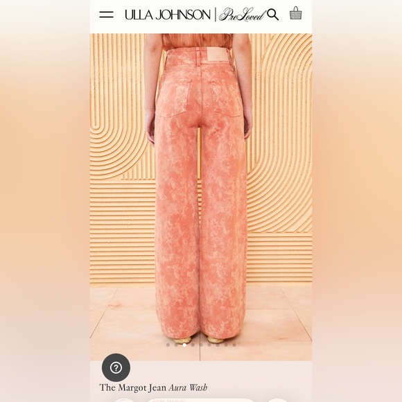 Ulla Johnson Wide Leg Margot Jean Tan/Orange Jeans - Picture 8 of 8